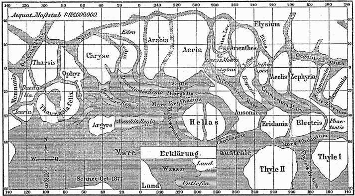 圖一、火星運河